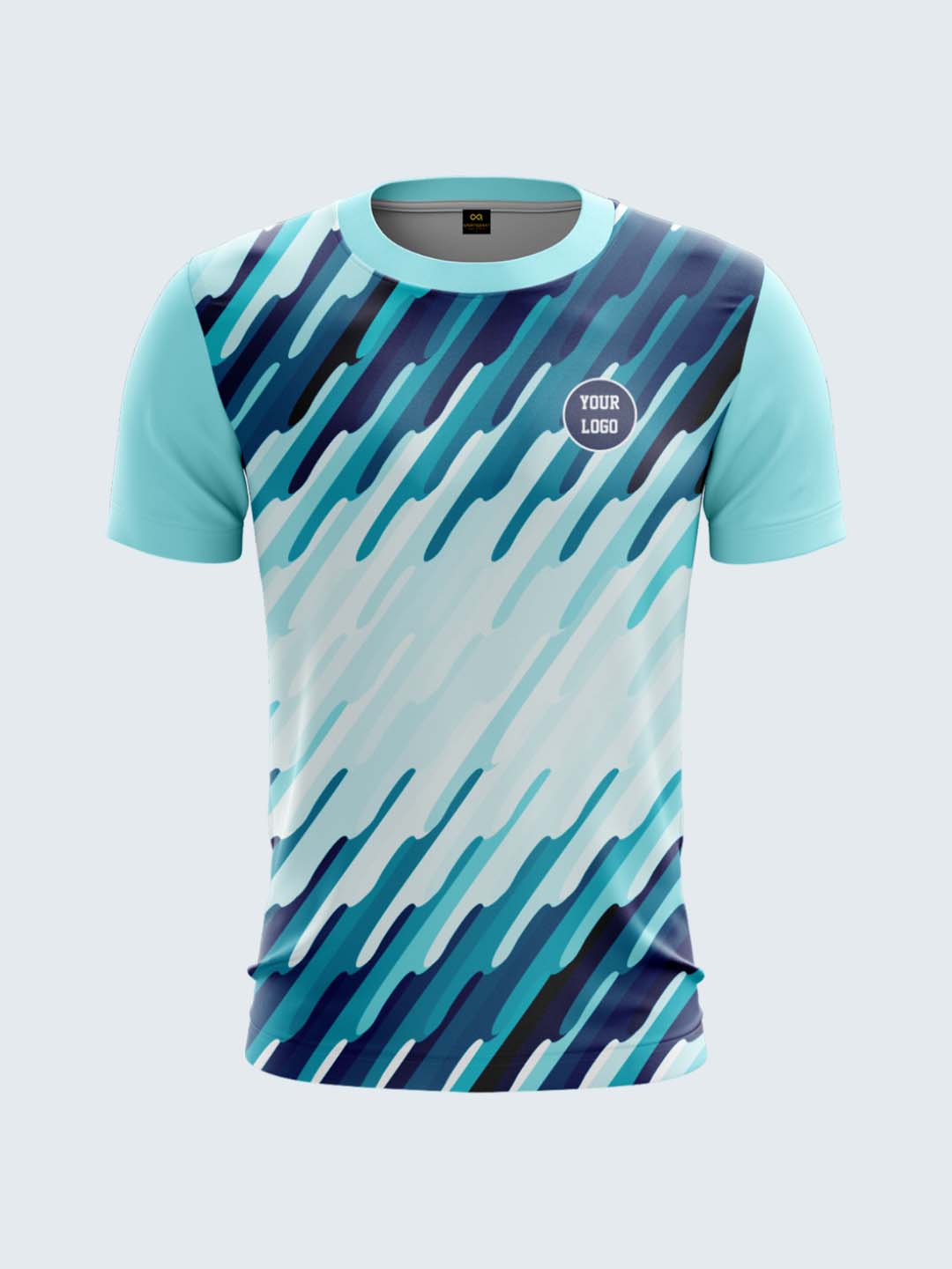 Customise Light Blue Squash Jersey - 2161LB - Front