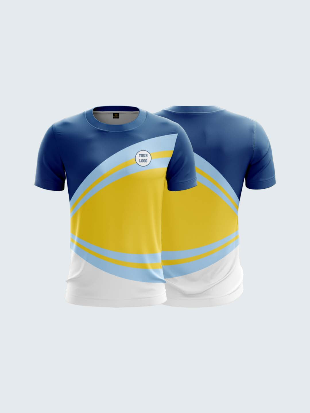 Customise Blue Squash Jersey - 2163BL - Both