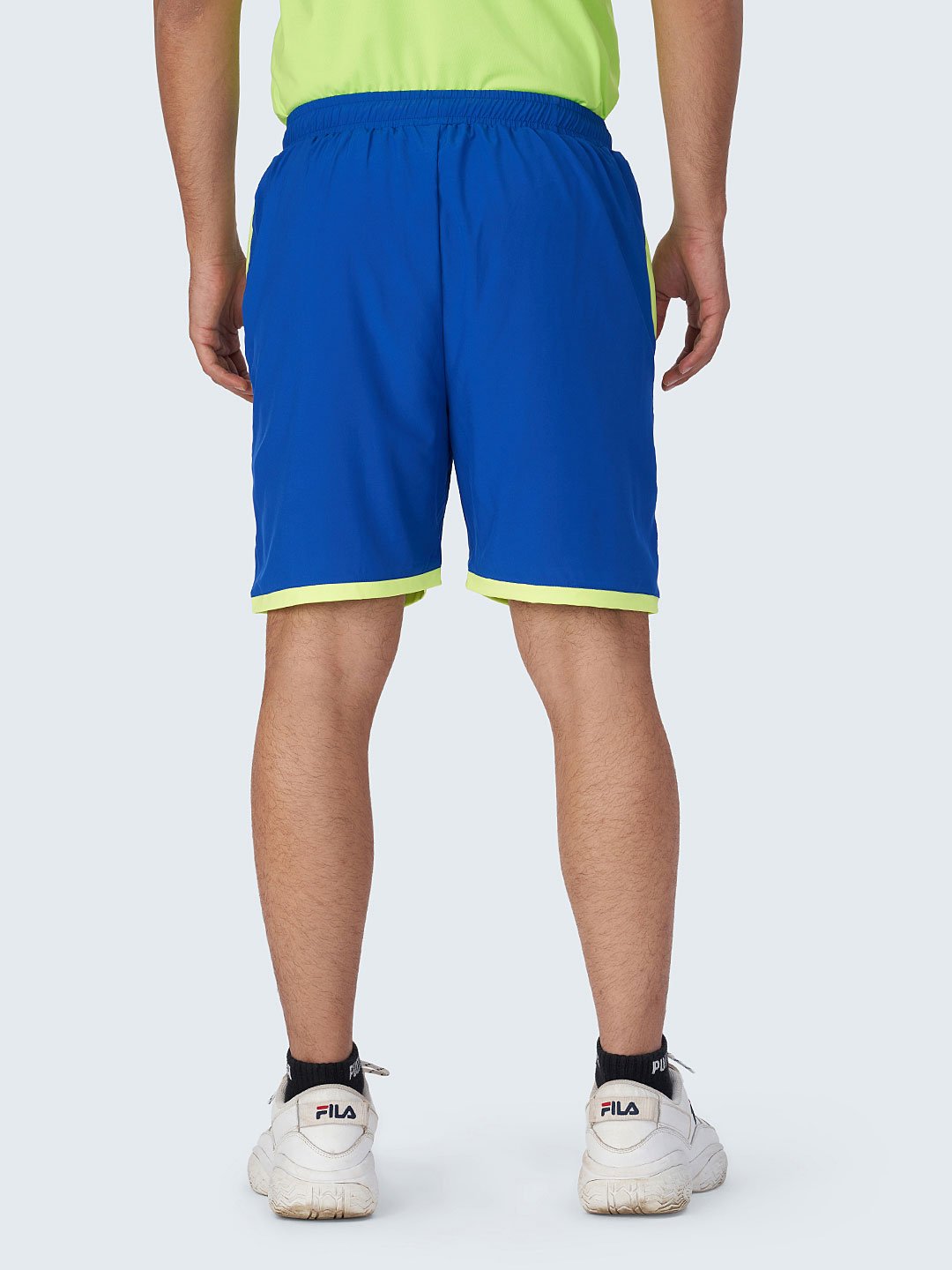 Men's Active Sports Shorts with Side Stripe: Royal Blue