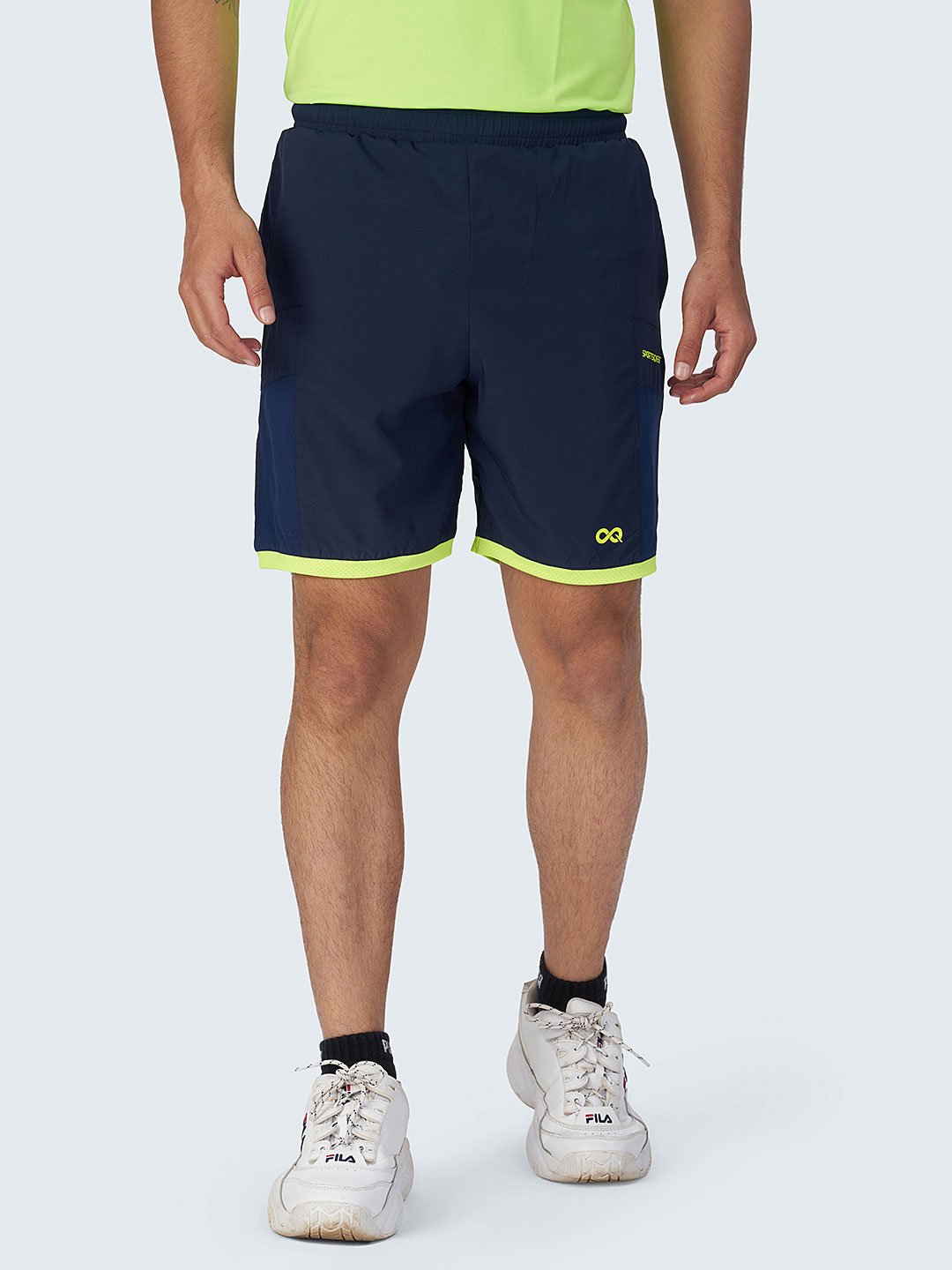Men's Active Sports Shorts with Neon Piping