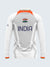Bharat Army Match Day Long Sleeve Polo Jersey 2023 (White) - Front
