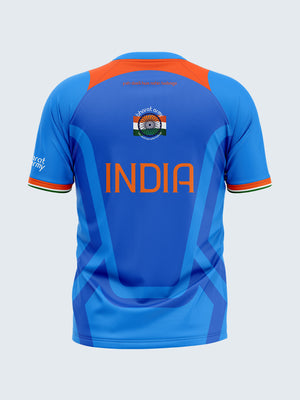 Bharat Army Match Day Round Neck Jersey 2023 (Royal Blue) - Back