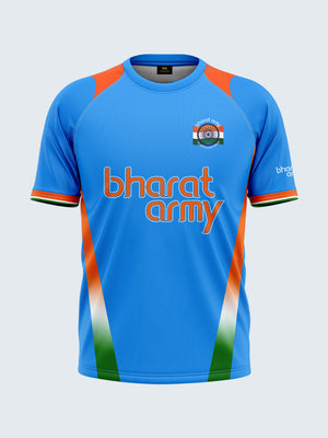 Bharat Army Match Day Round Neck Jersey 2023 (Royal Blue) - Front