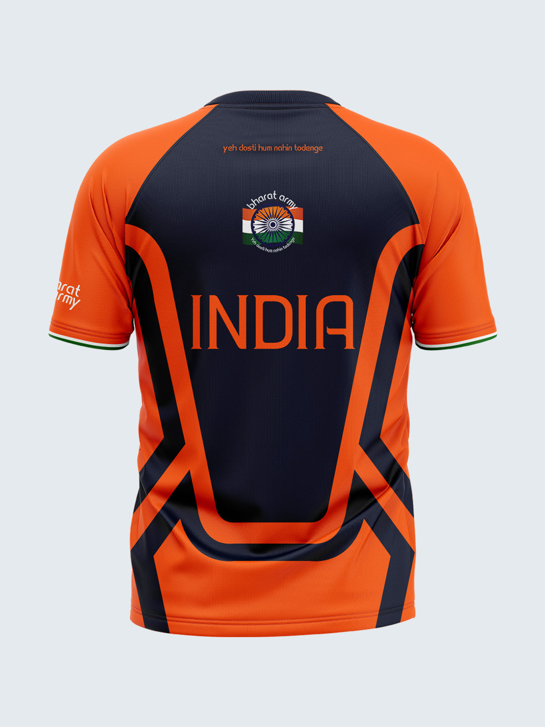 Bharat Army Match Day Round Neck Jersey 2023 (Orange) - Front