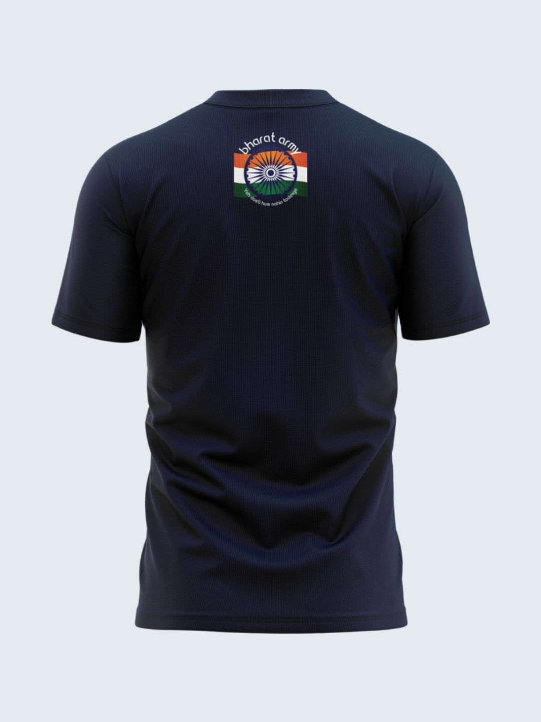 Bharat Army Casual T Shirt (Navy Blue) - Front