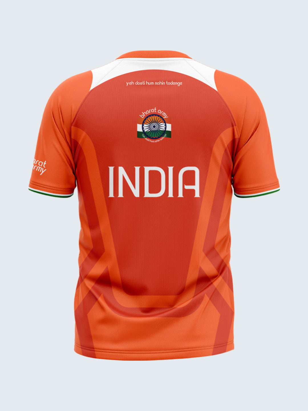 Bharat Army Match Day Round Neck Jersey 2023 (Training Orange) - Front