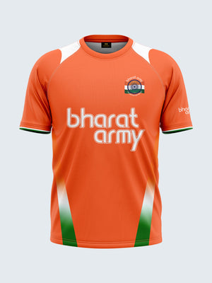 Bharat Army Match Day Round Neck Jersey 2023 (Training Orange) - Front