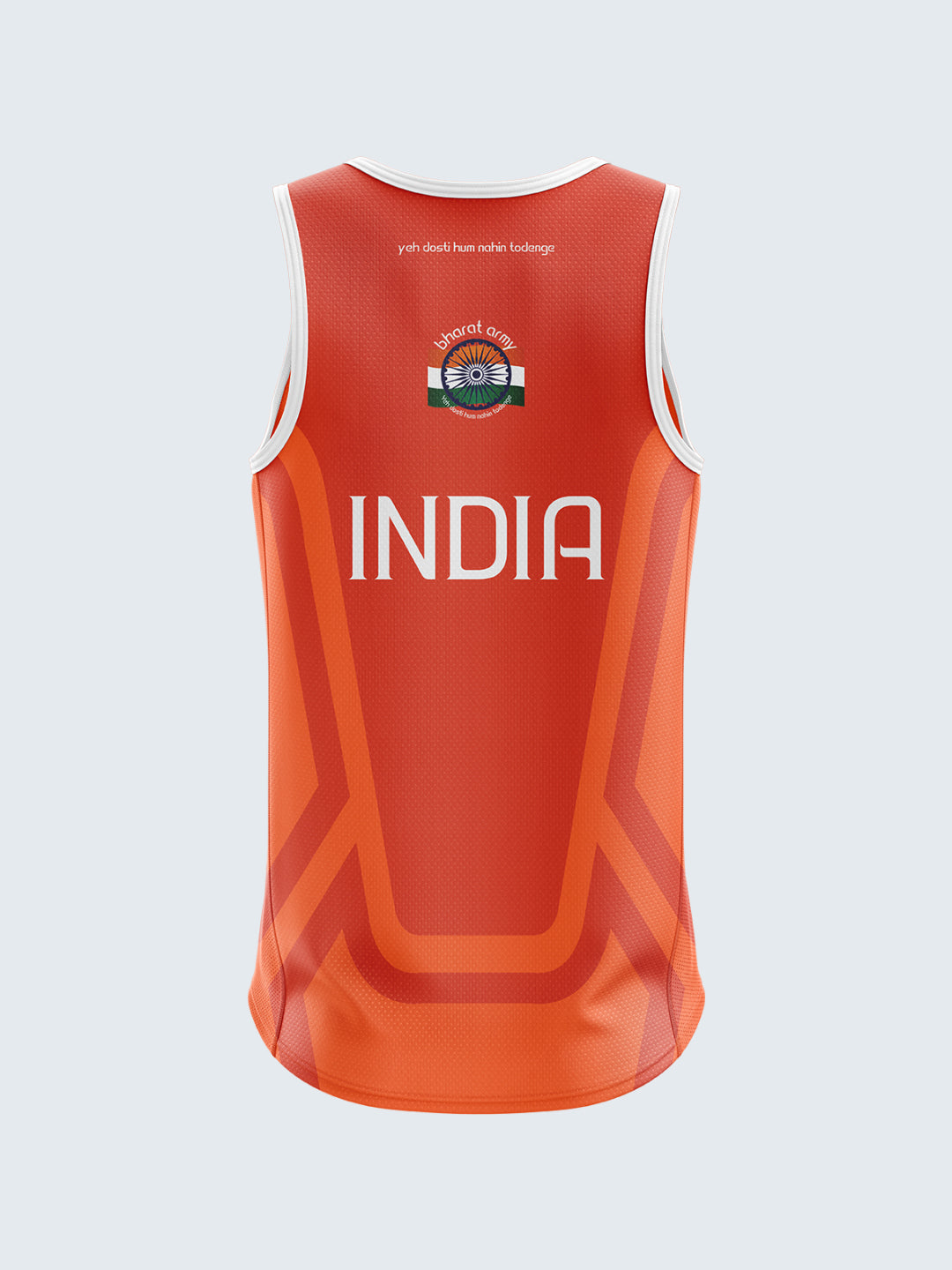 Bharat Army Match Day Vest 2023 (Training Orange) - Front