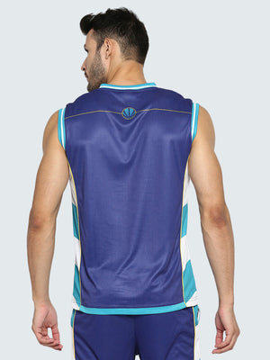 Men's Geometric Basketball Vest - Back