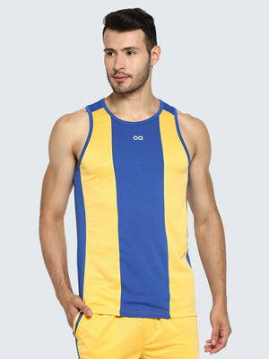 Men's Striped Basketball Vest - Front