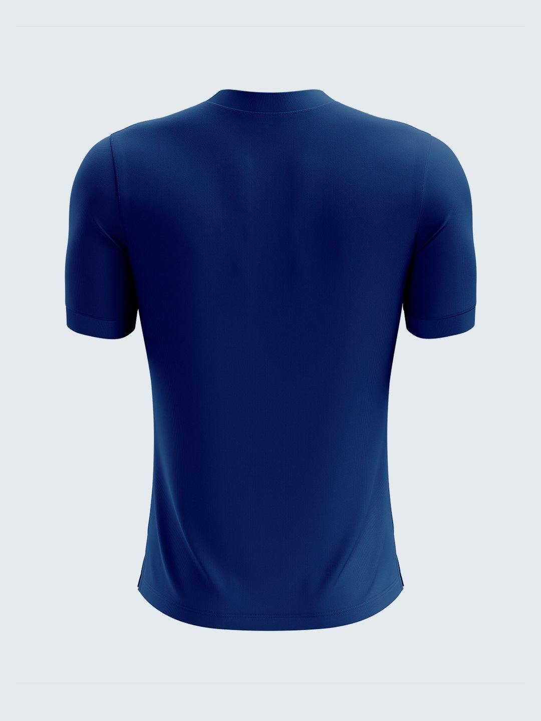 Men's V Neck Cobalt Lycra Stretch Soft Cotton T-Shirt - CS9002 - Sportsqvest