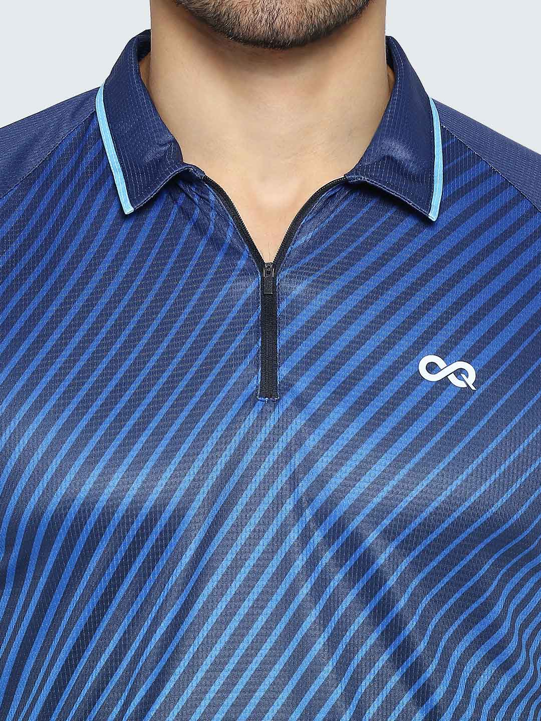 Men&#39;s Cricket ODI Zipper Polo T-Shirt - Zoom