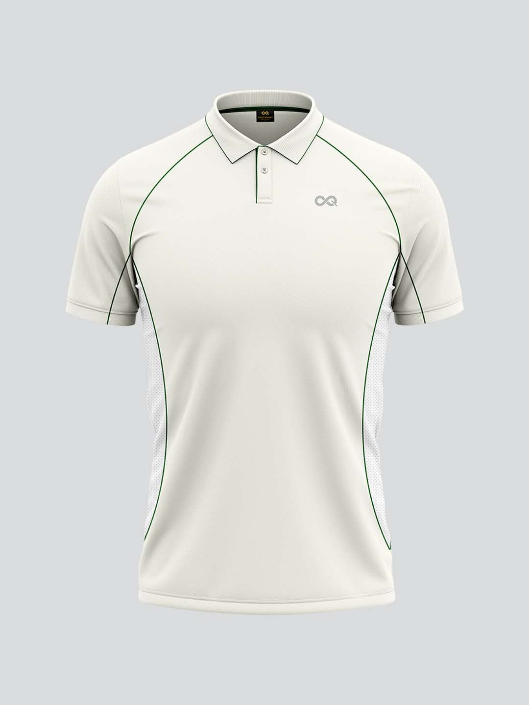 Men White Solid Polo T-Shirt With Blue Piping | Sportsqvest