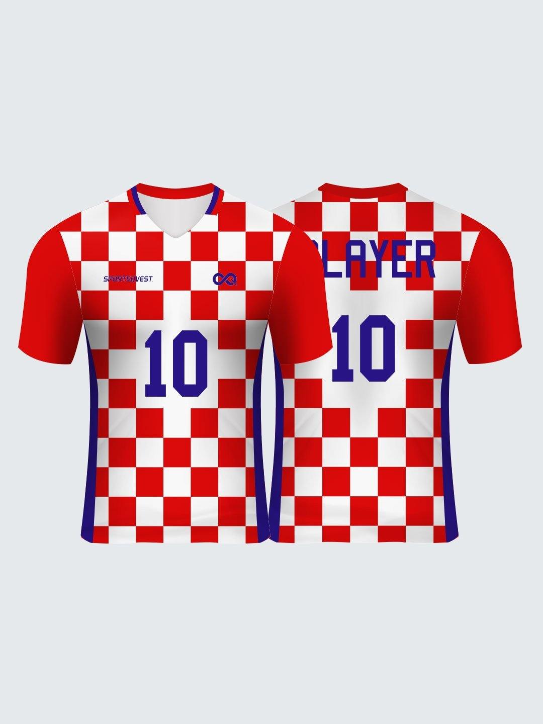 Custom Croatia Concept Football Jersey-FT1003 - Sportsqvest