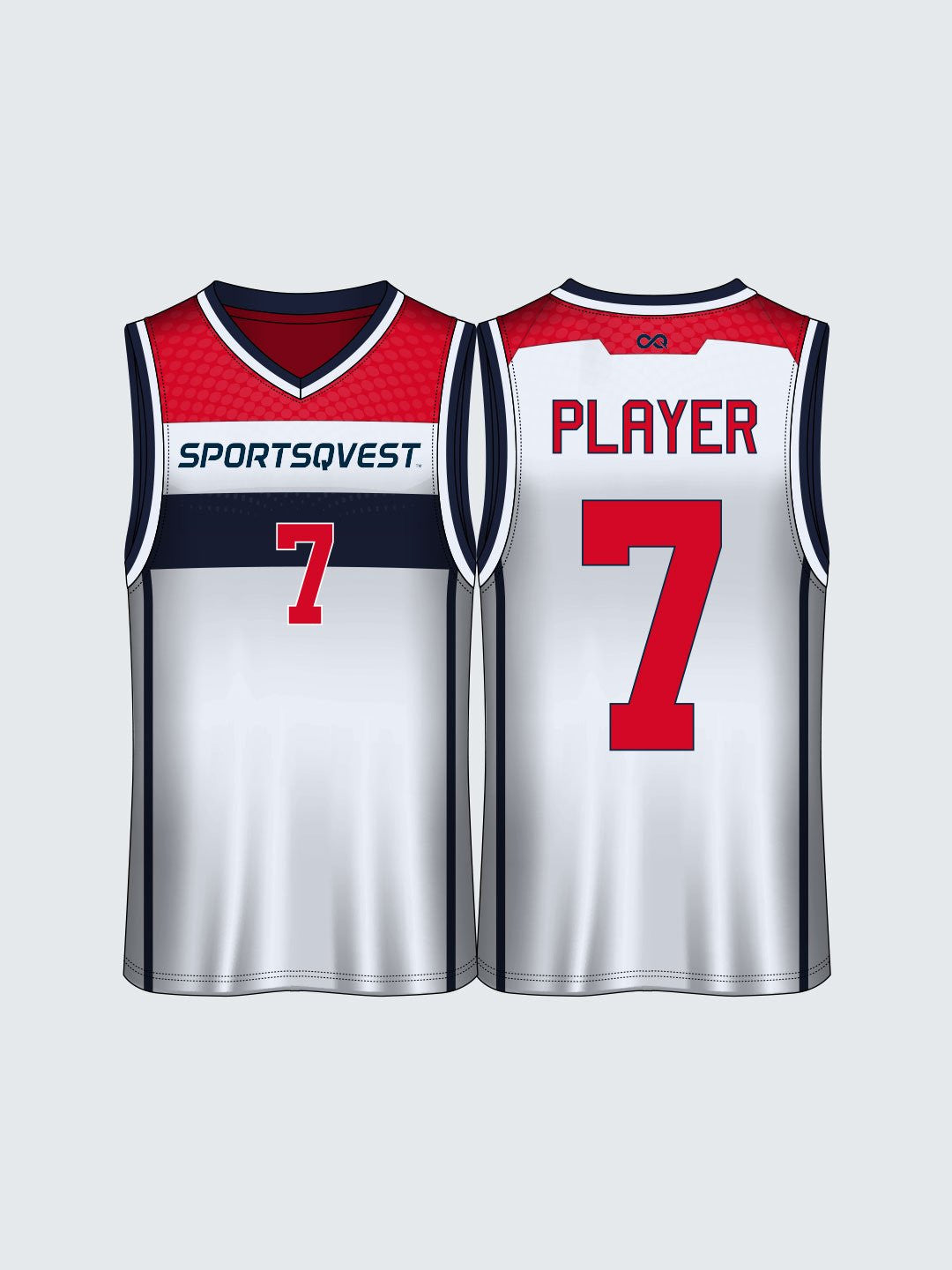 Custom Striped Basketball Jersey - BT1007