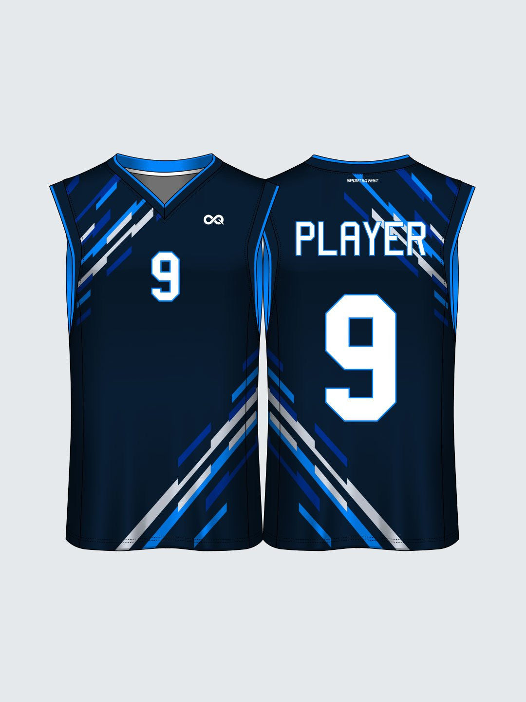 Custom Striped Basketball Jersey - BT1008