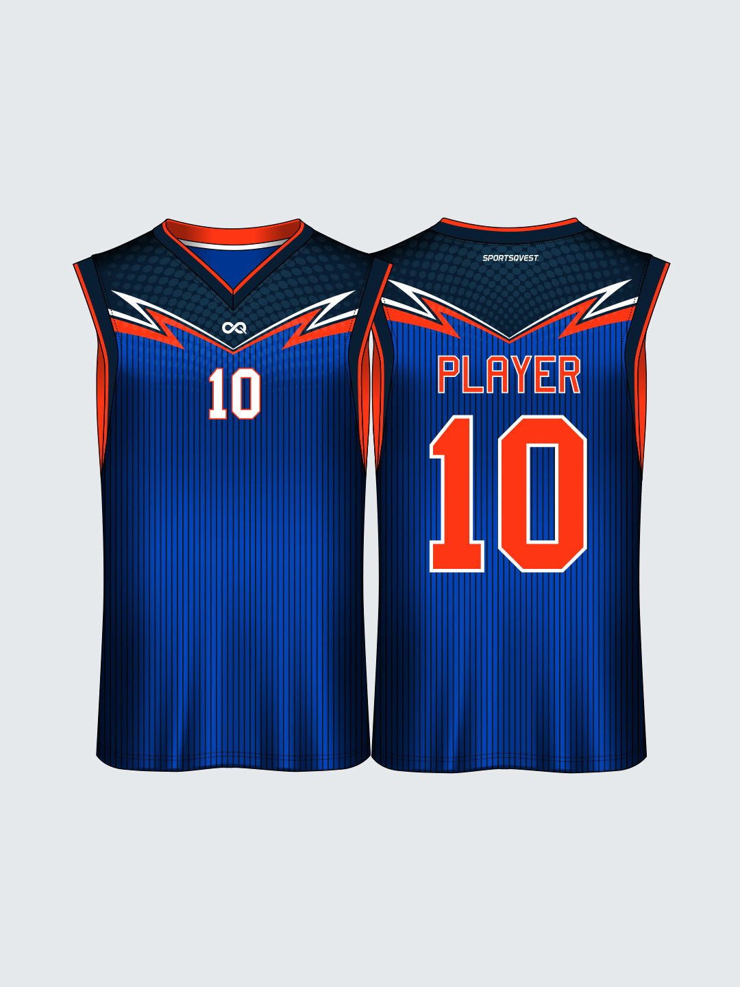 Custom Striped Basketball Jersey - BT1016