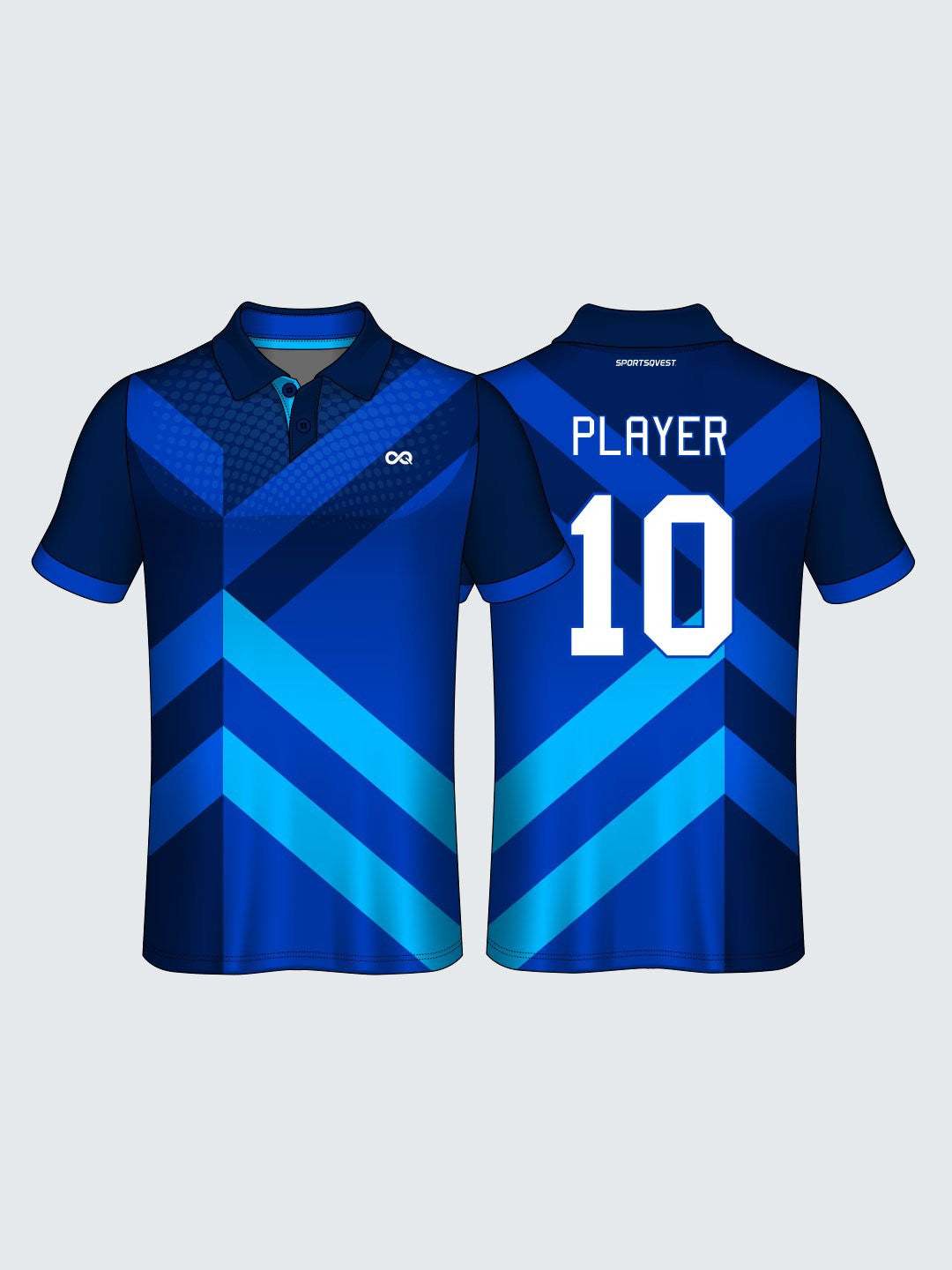 Customise Polo Geometric Cricket Jersey-CT1004