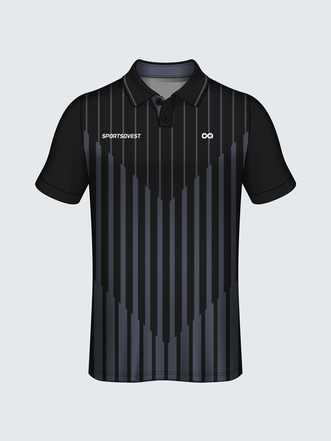 Customise Polo Striped Cricket Jersey-CT1009
