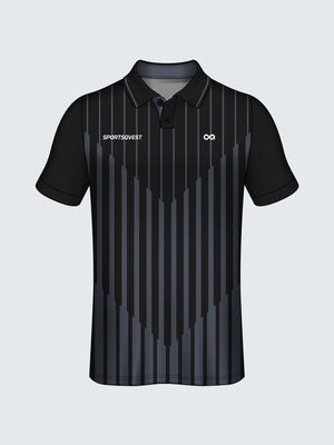 Customise Polo Striped Cricket Jersey-CT1009