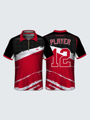 Customise Zipped Abstract Cricket Jersey-CT1012