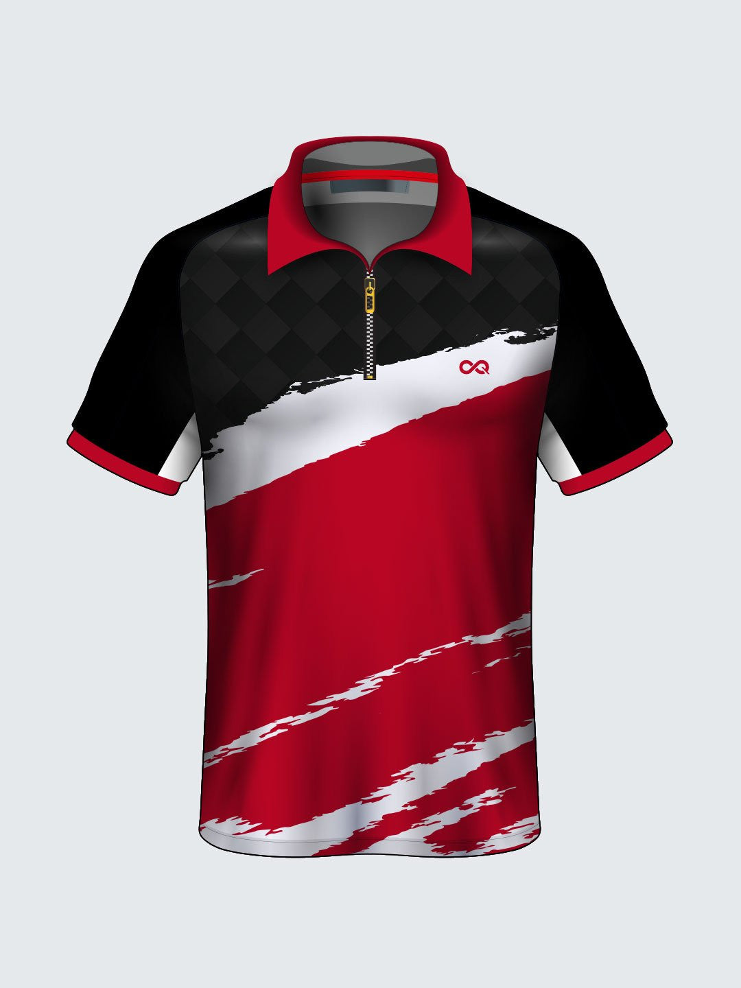 Customise Zipped Abstract Cricket Jersey-CT1012