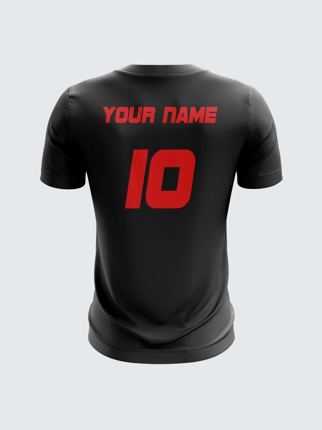 Men Red Printed Cricket Jersey Sportsqvest