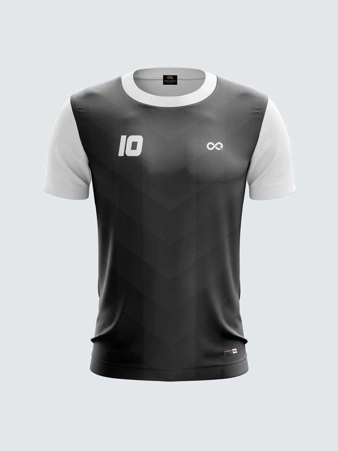 Men White Printed Cricket Jersey Sportsqvest