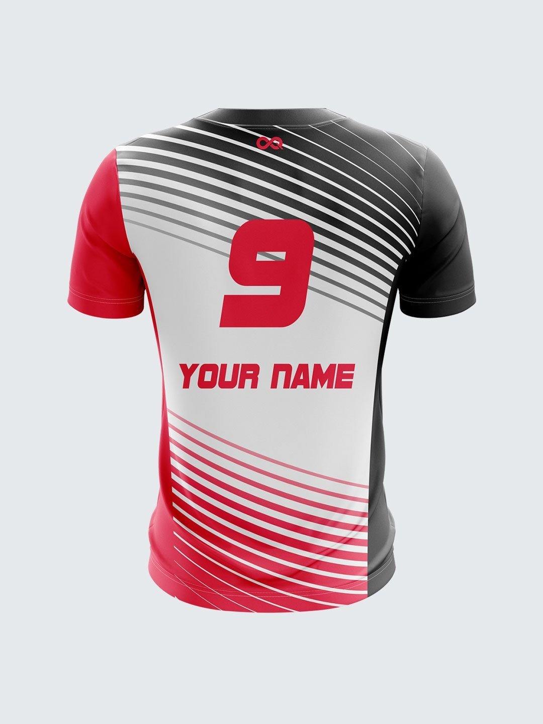 Men White Printed Cricket Jersey Sportsqvest