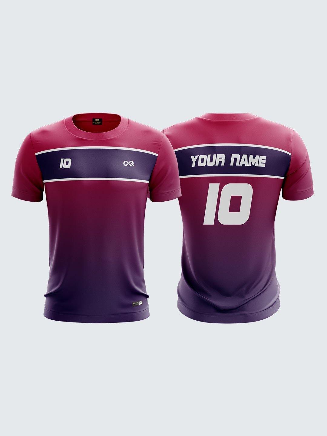 Men Pink Printed Cricket Jersey Sportsqvest