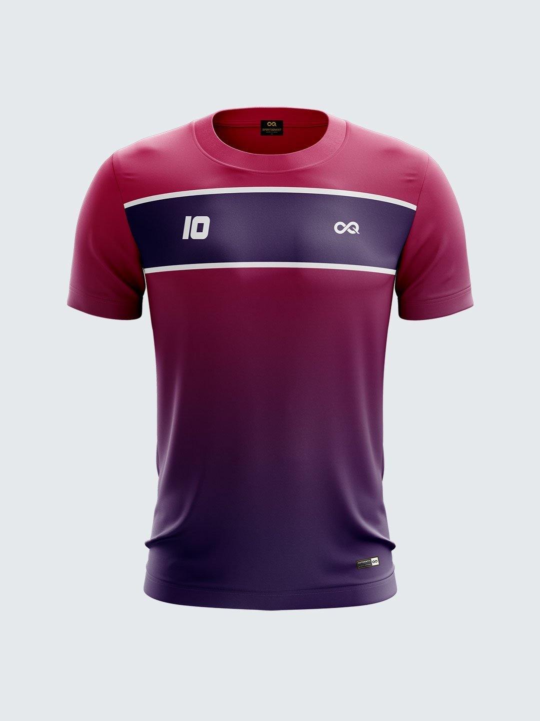 Men Pink Printed Cricket Jersey Sportsqvest