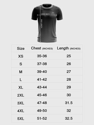 Men Black Printed Round Neck Training T-shirt-1435BK Sportsqvest