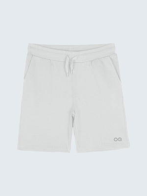Kid's Active Shorts - White (Front)