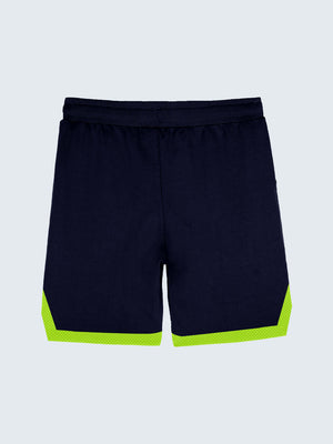 Kid's Active Striped Shorts - Navy Blue (Back)