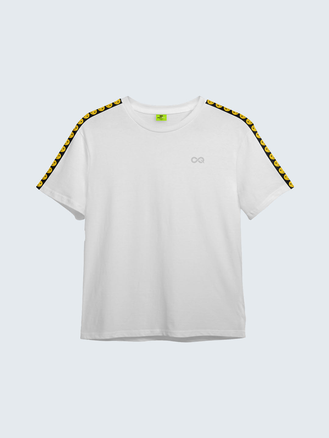 Kid&#39;s Active Side Striped Print T-Shirt - White (Front)