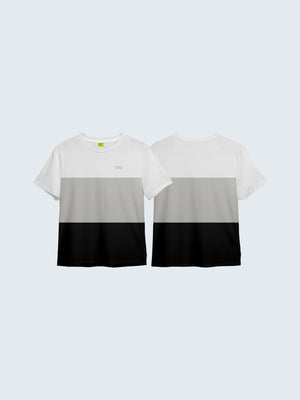 Kid's Striped Active T-Shirt - White (Both)