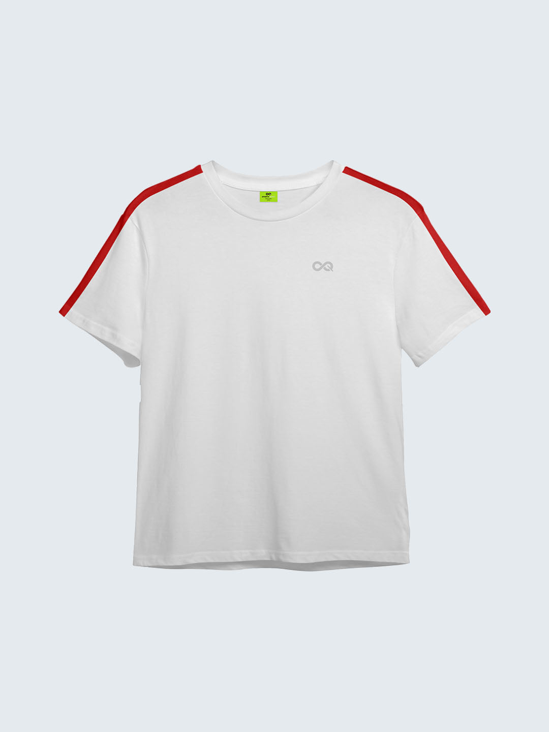 Kid&#39;s Active Side Striped T-Shirt - White (Front)