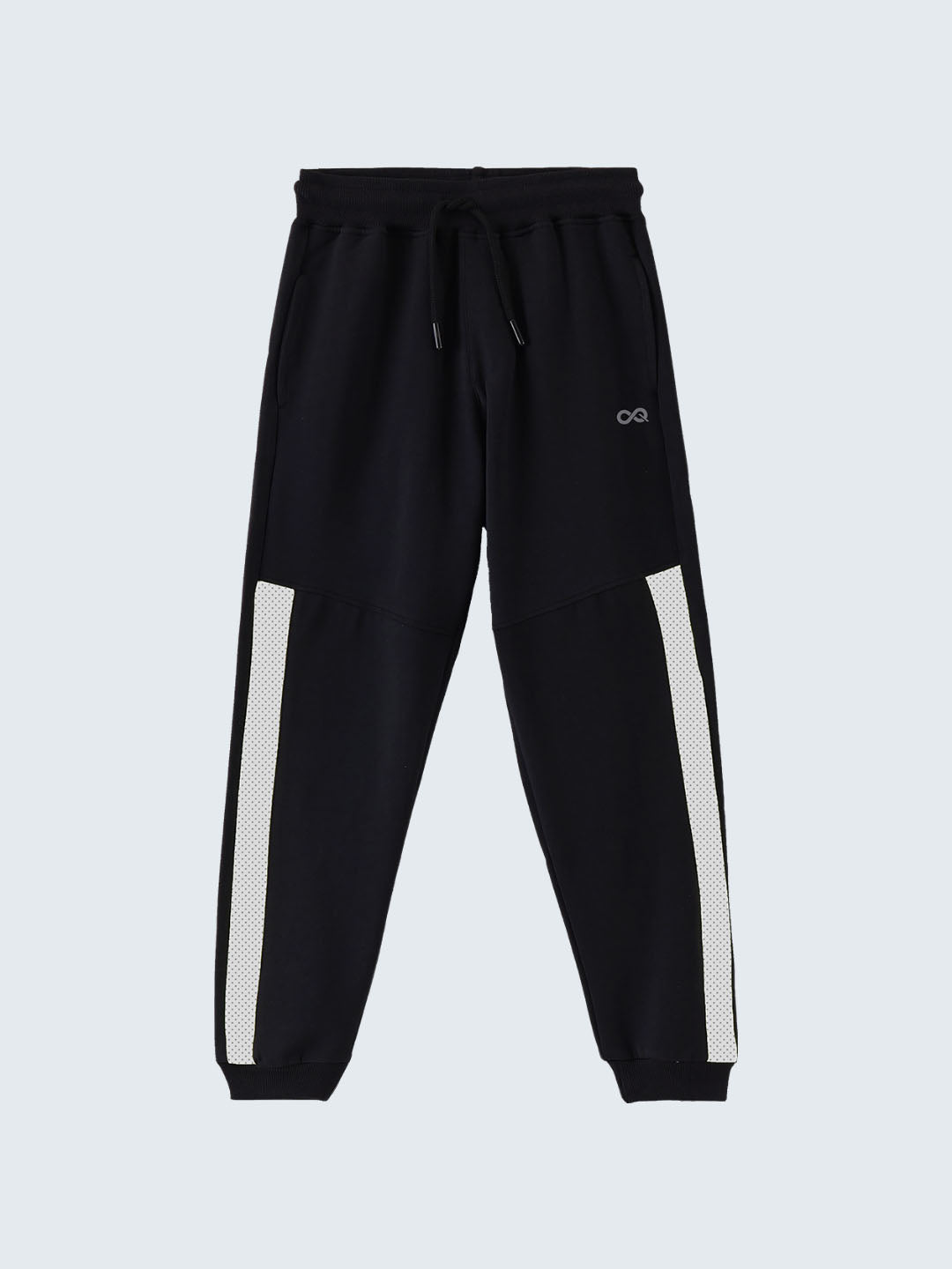 Kid&#39;s Active Striped Trackpants - Black (Front)