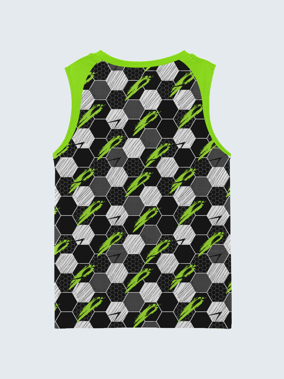 Kid's Active Printed Vest - Neon Green (Front)