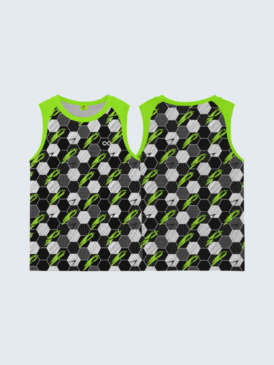 Kid&#39;s Active Printed Vest - Neon Green (Both)