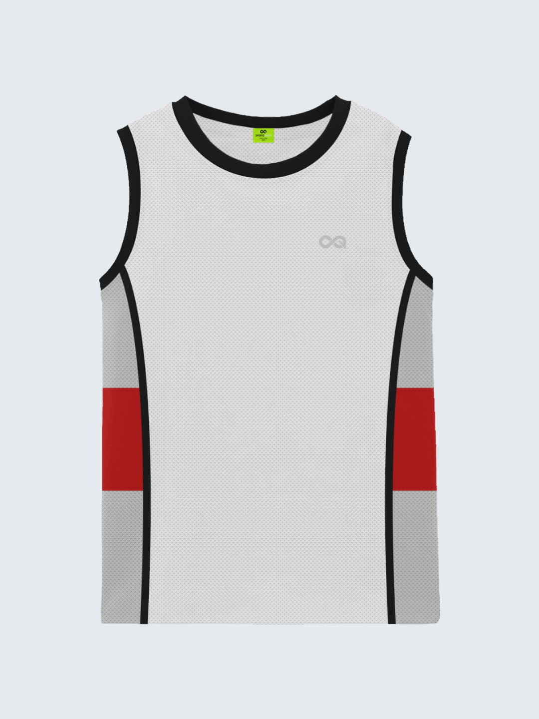 Kid&#39;s Active Striped Vest - White (Front)