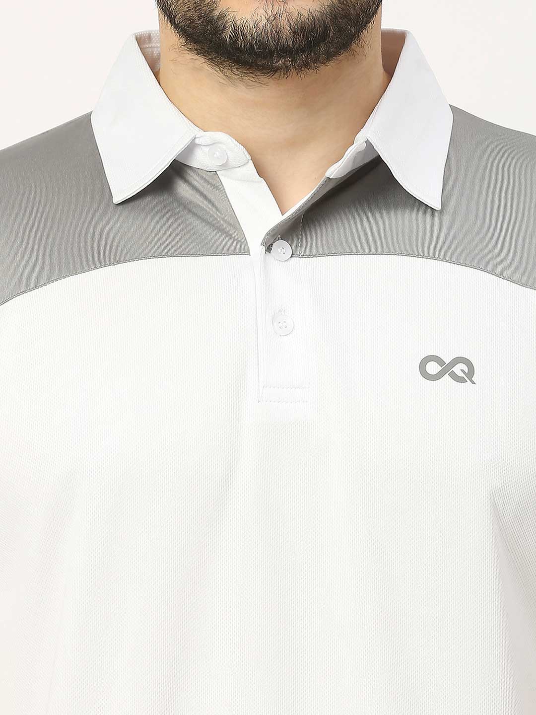 Men&#39;s Striped Sports Polo - White - 5