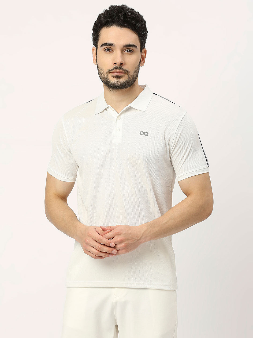 Men&#39;s Sports Polo - White - 1