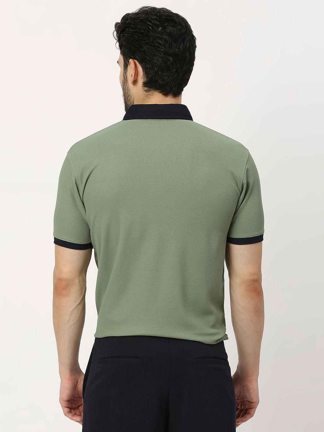 Men&#39;s Sports Polo - Olive and Navy - 2