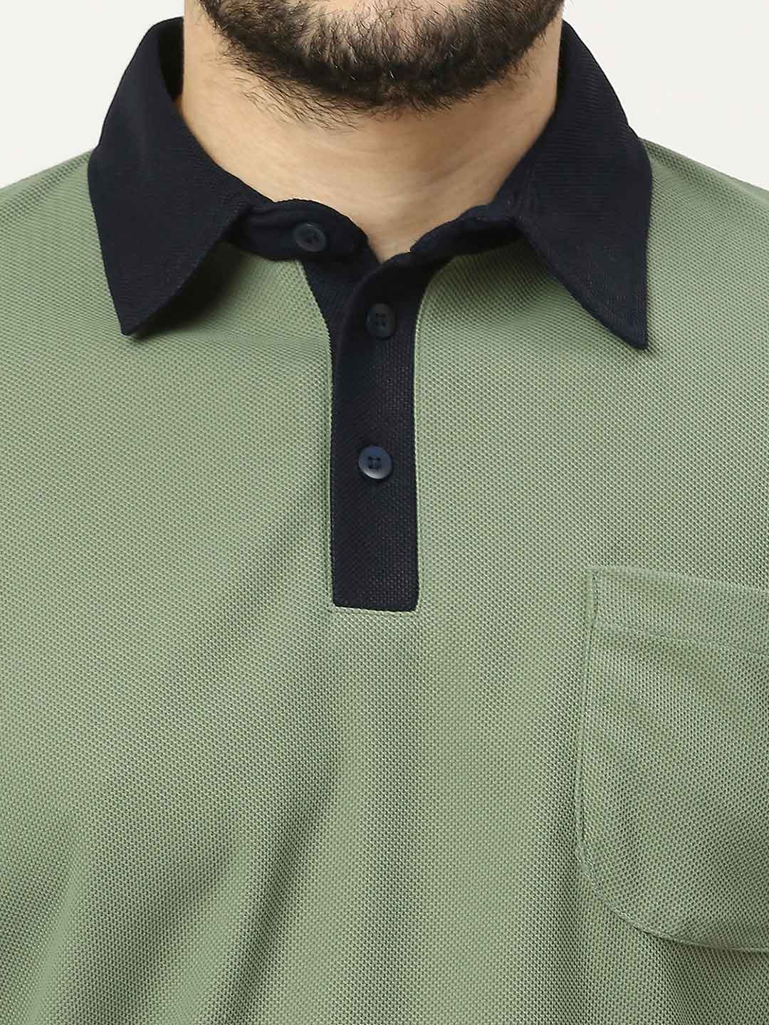 Men&#39;s Sports Polo - Olive and Navy - 5