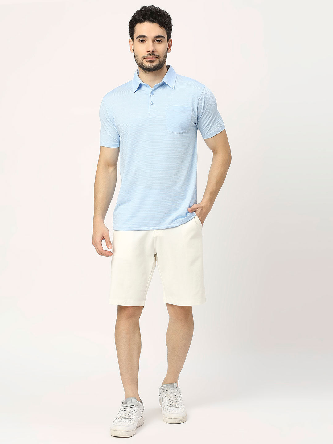 Men's Light Blue Athletic Shorts 6