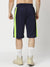 Men's Sports Shorts - Navy Blue and Neon Green - 1