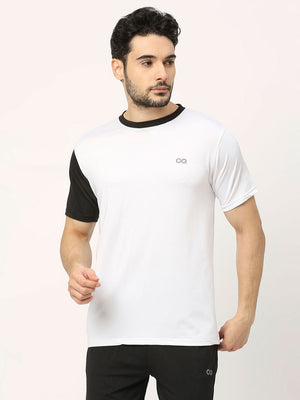 Men's Sports T-Shirt - White and Black - 1