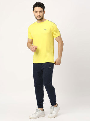 Men's Striped Sports T-Shirt - Yellow - 6