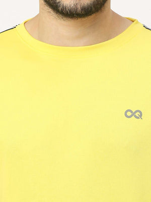 Men's Striped Sports T-Shirt - Yellow - 5